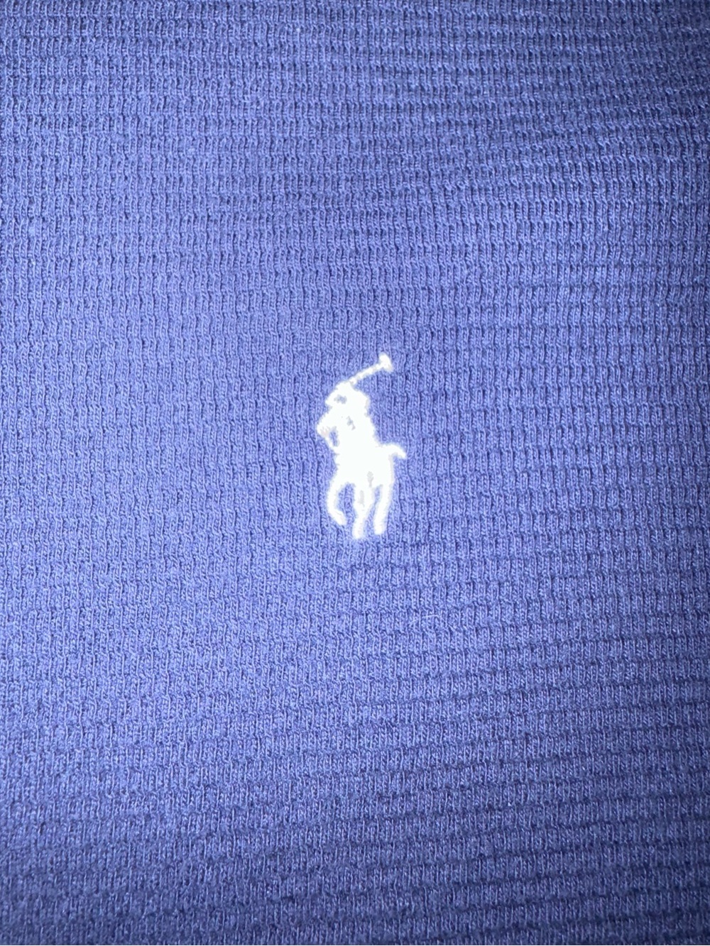 Polo Ralph Lauren Men’s XL Navy Thermal Waffle Knit Long Sleeve Shirt Pony Logo - Picture 3 of 16